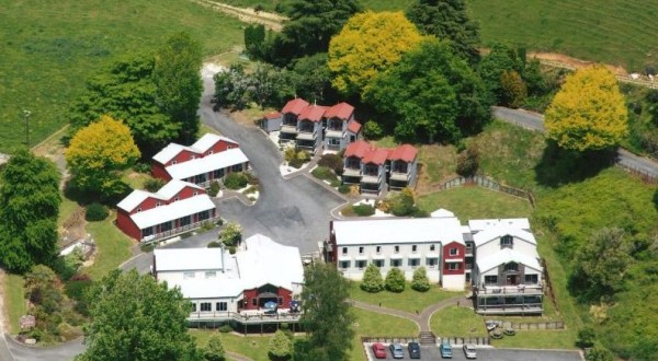arial view of the chalets